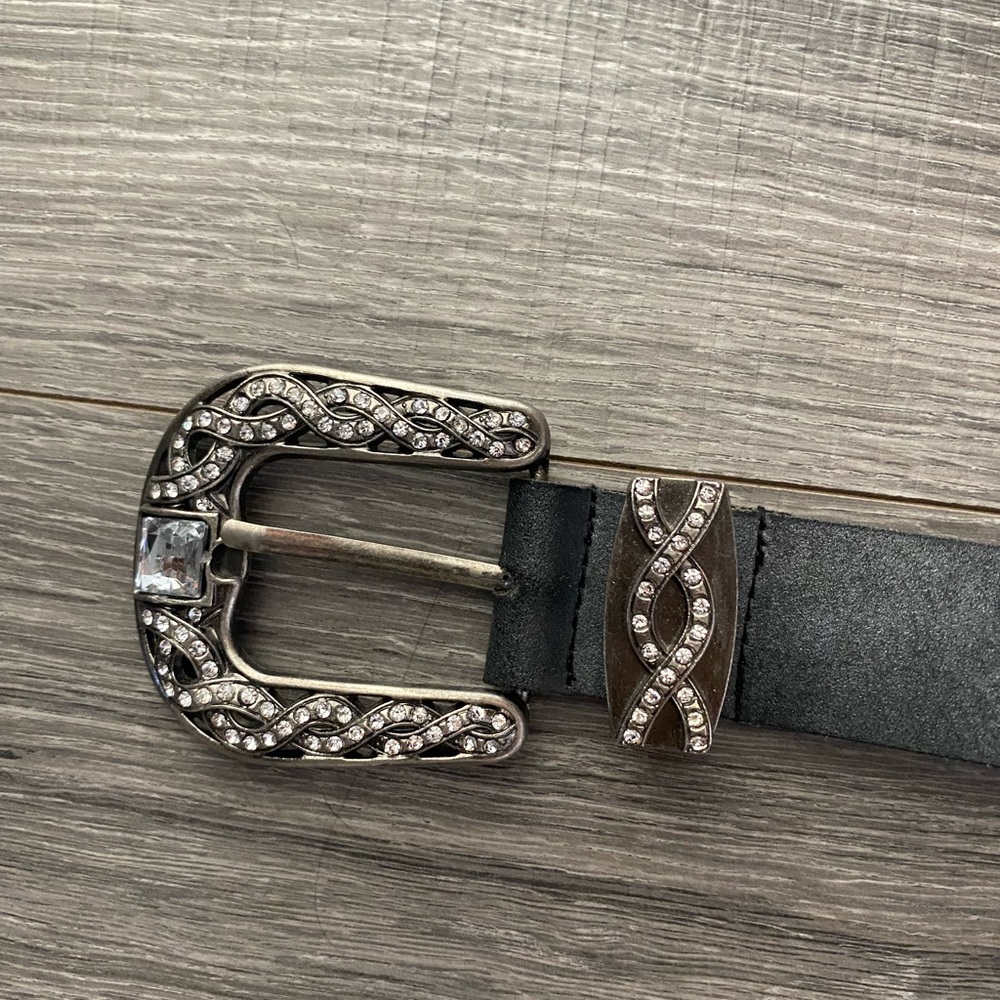 Buckle Brand rhinestone black belt